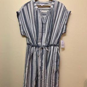 NWT Time and Tru Linen Stipped Dress